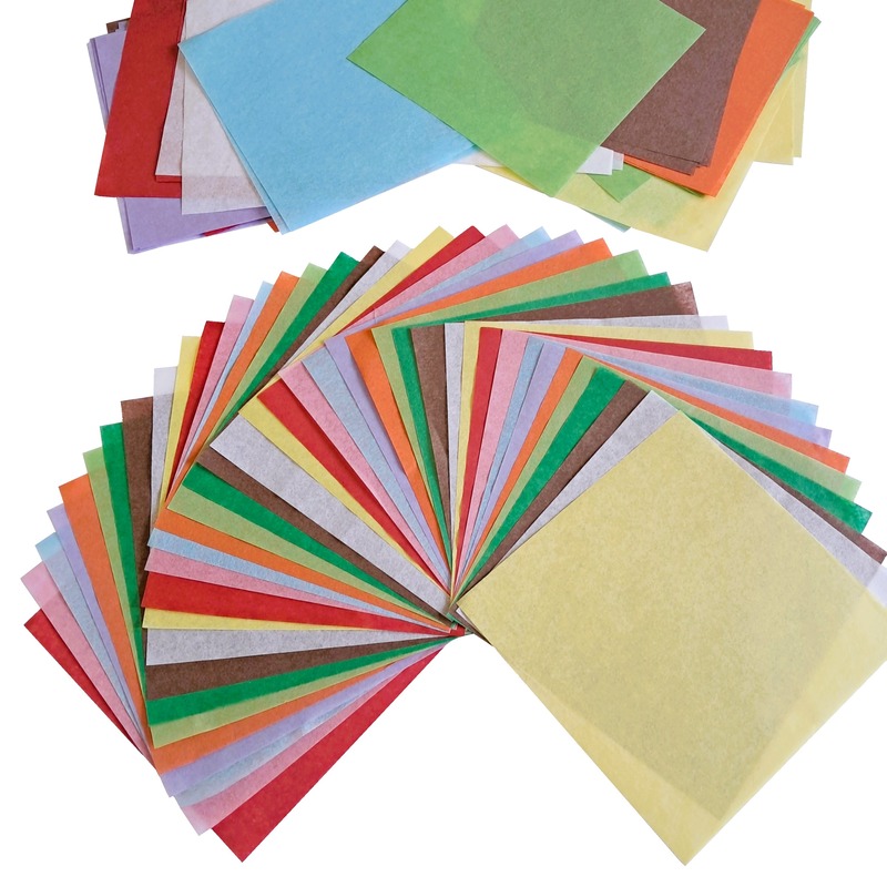 Assorted Coloured Tissue Paper Squares 4"  (10cm)