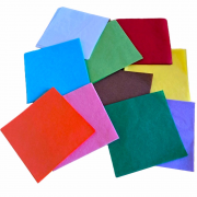 Assorted Coloured Tissue Paper Squares 4"  (10cm)