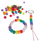 Mixed Transparent Pony Beads