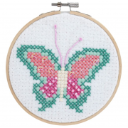 Felt Cross Stitch Hoop Kit for Beginners