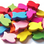 Fish Shaped Wooden Beads