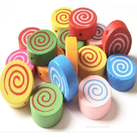 Wooden Spiral Beads