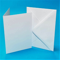 Blank White Cards And Envelopes 5" x 7"