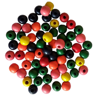 Mixed Colour Round Wooden Beads