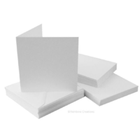 Plain White Square Cards With Envelopes Bulk Pack