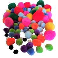 Assorted Size And Colour Pom Poms