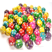 Painted Wooden Beads