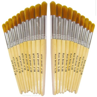 Short Wooden Handled Paint Brush for Children