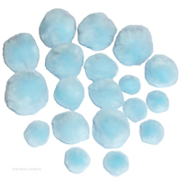 Light Blue Craft Pom Poms