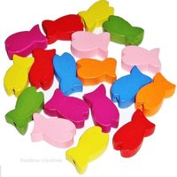 Fish Shaped Wooden Beads