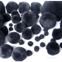 Black Pom Poms