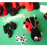 Pom Pom Ladybird Kit Bulk Classpack