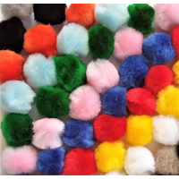 40mm Pom Poms Single Colour