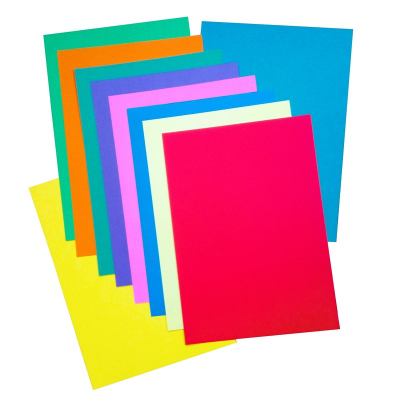 10 Sheets Card Assorted Colours A4