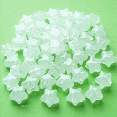 Glow in the Dark Star Beads - 40 Clear