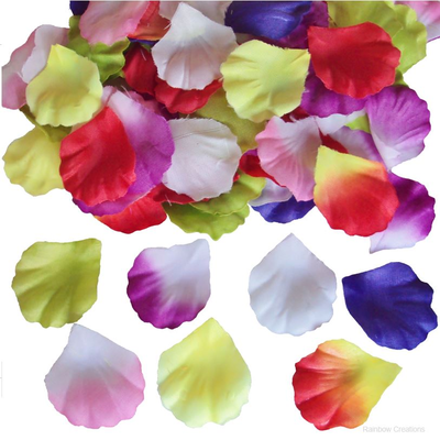 Fabric Flower Petals Assorted Colours