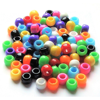 Opaque Coloured Pony Beads