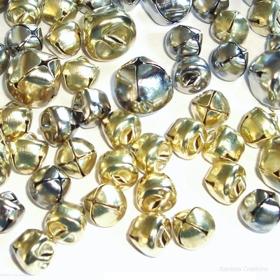 Gold and Silver Craft Bells 10mm 15mm