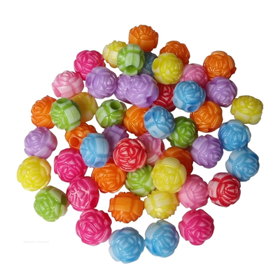 Rose Bud Acrylic Beads