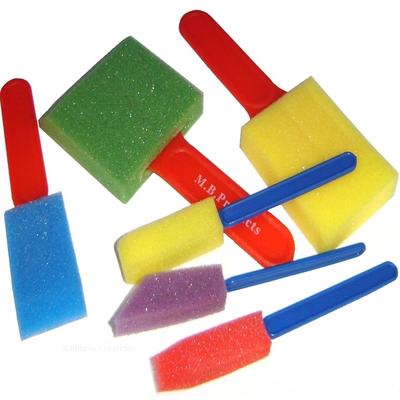 Children's Sponge Paint Brushes Set of 6