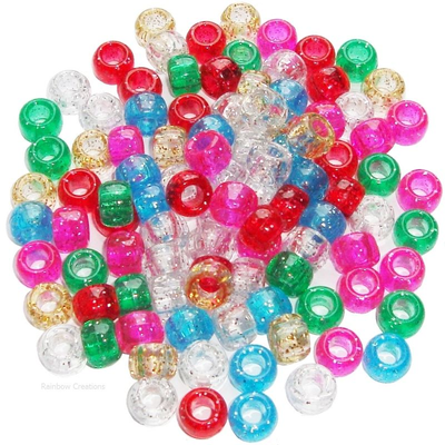 Glitter Pony Beads for Children