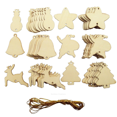 Plain Wooden Christmas Tree Decorations