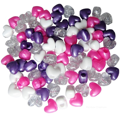 Heart Shaped Pony Beads