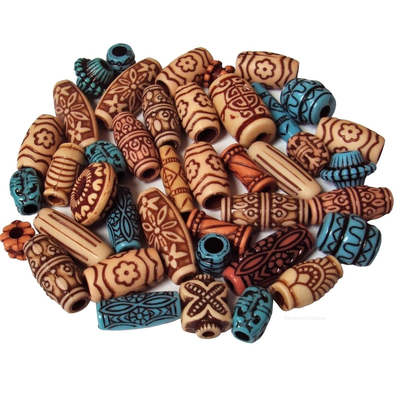 Ethnic Patterned Beads
